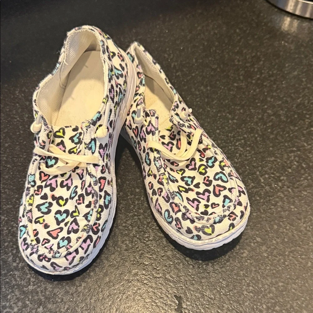 Colorful Heart Pattern Kids Shoes